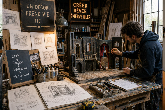 Comment naît un décor de spectacle dans un simple atelier ?